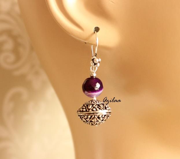 Purple necklace and earring sets, Designer gemstone necklace