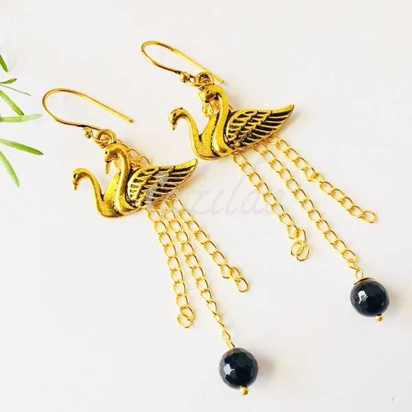 Buy Tvayaa Art Handmade Designer Earrings Matte Gold Polish Jewellery For  Girls Online at Best Prices in India  JioMart
