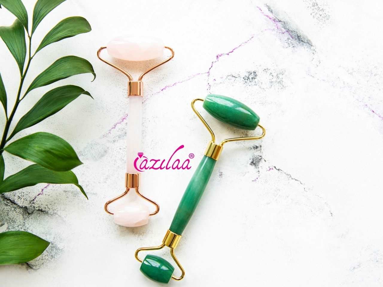 Natural Green aventurine roller and Gua sha set 