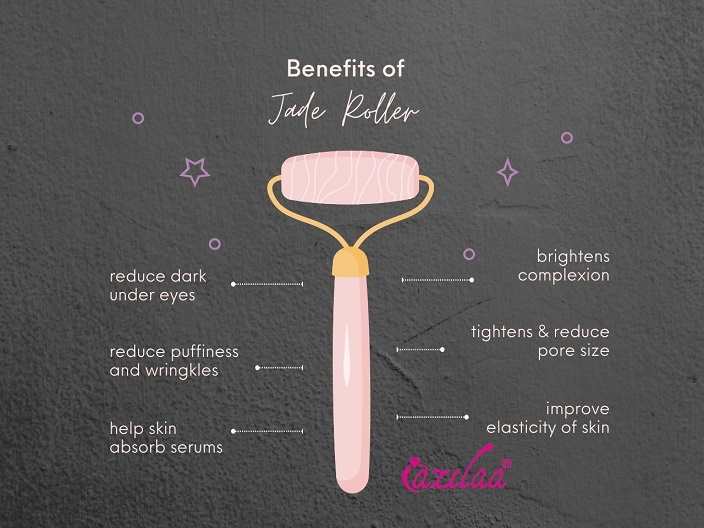 Natural gemstone Rose quartz roller 