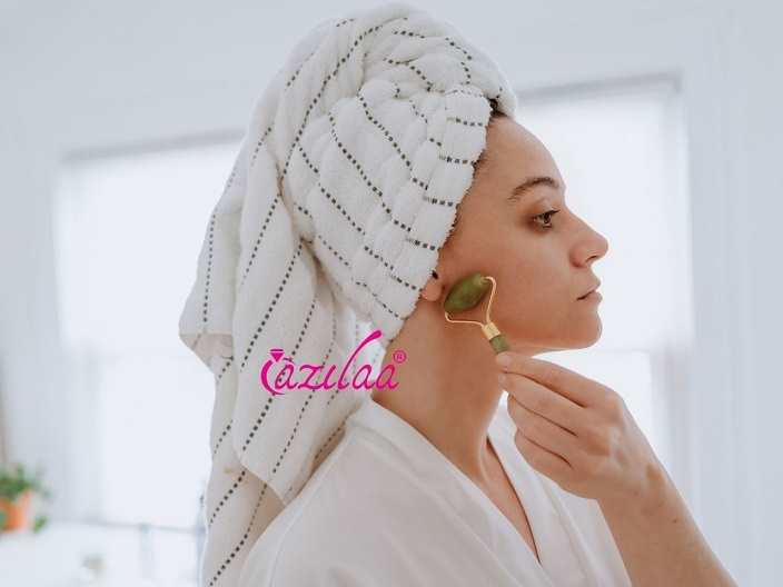 Natural green Jade roller and Gua sha set 