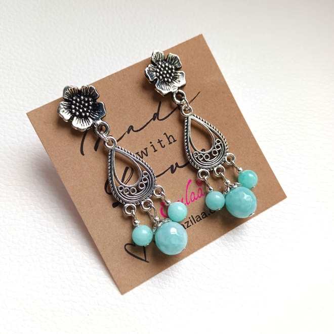 Ocean Breeze Statement designer gemstone necklace set