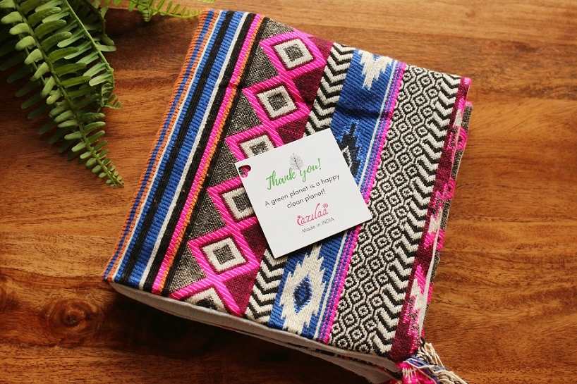 Pink Blue geometric handloom handmade cushion covers