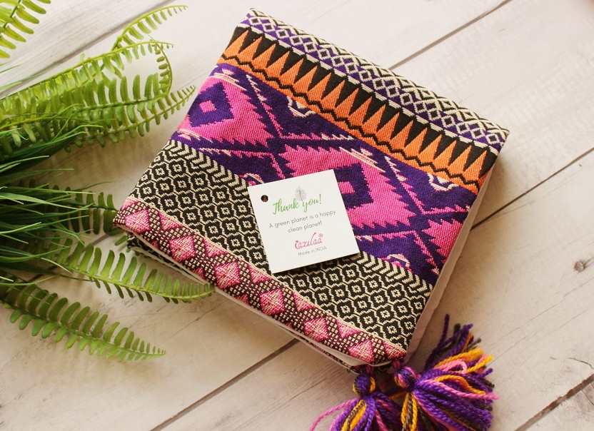 Pink Blue geometric handloom handmade cushion covers