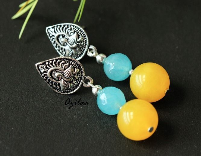 Radha Krishna gemstone artisan handmade necklace set at ₹2450 Azilaa