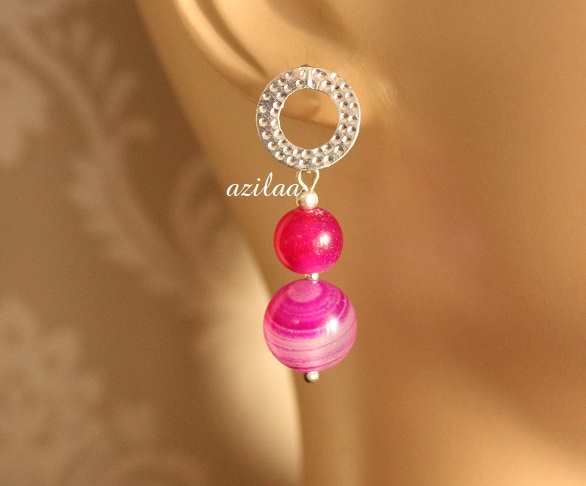 Statement OOAK oval agate gemstone beaded necklace set 