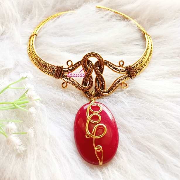Statement artisan collar choker designer necklace