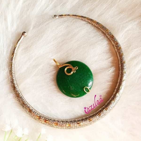 Statement boho artisan collar choker pendant necklace