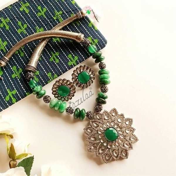 LAMANSH® Handmade Flower Jewellery Set For Women & Girls / Haldi Set –  Lamansh