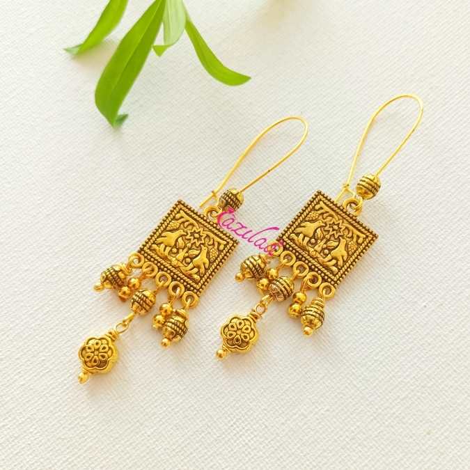 Flipkart.com - Buy AFJ GOLD One Gram Gold Plated Traditional Trendy Stylish  Earrings Emerald, Ruby Alloy Stud Earring Online at Best Prices in India