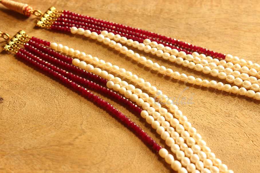 Wedding groom pearl necklace,layered pearl necklace