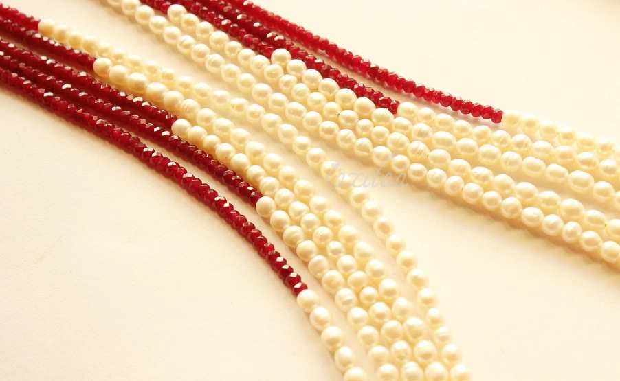 Wedding groom pearl necklace,layered pearl necklace